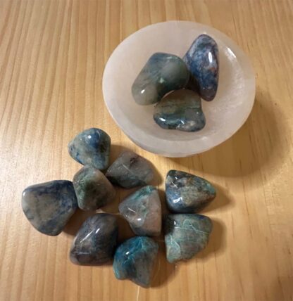 Tromlet chrysocolla